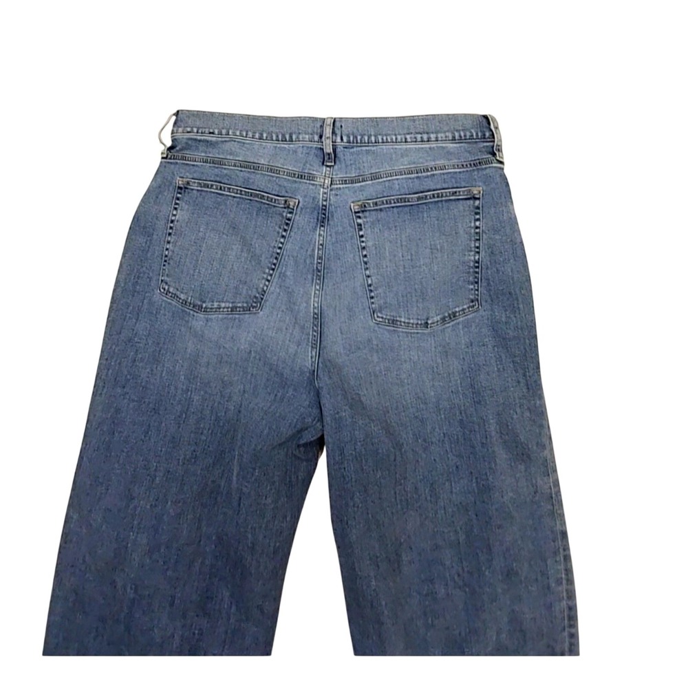 J Crew Jeans Men Sz 40 X 32 Classic Wide Leg Blue Whisker Tousers Relaxed Fit - Picture 4 of 5